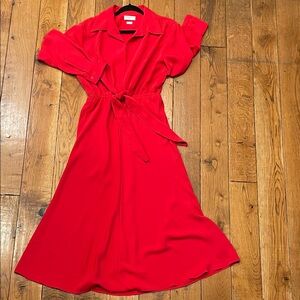Babaton Vibrant Red Long Sleeve Dress NWOT size medium